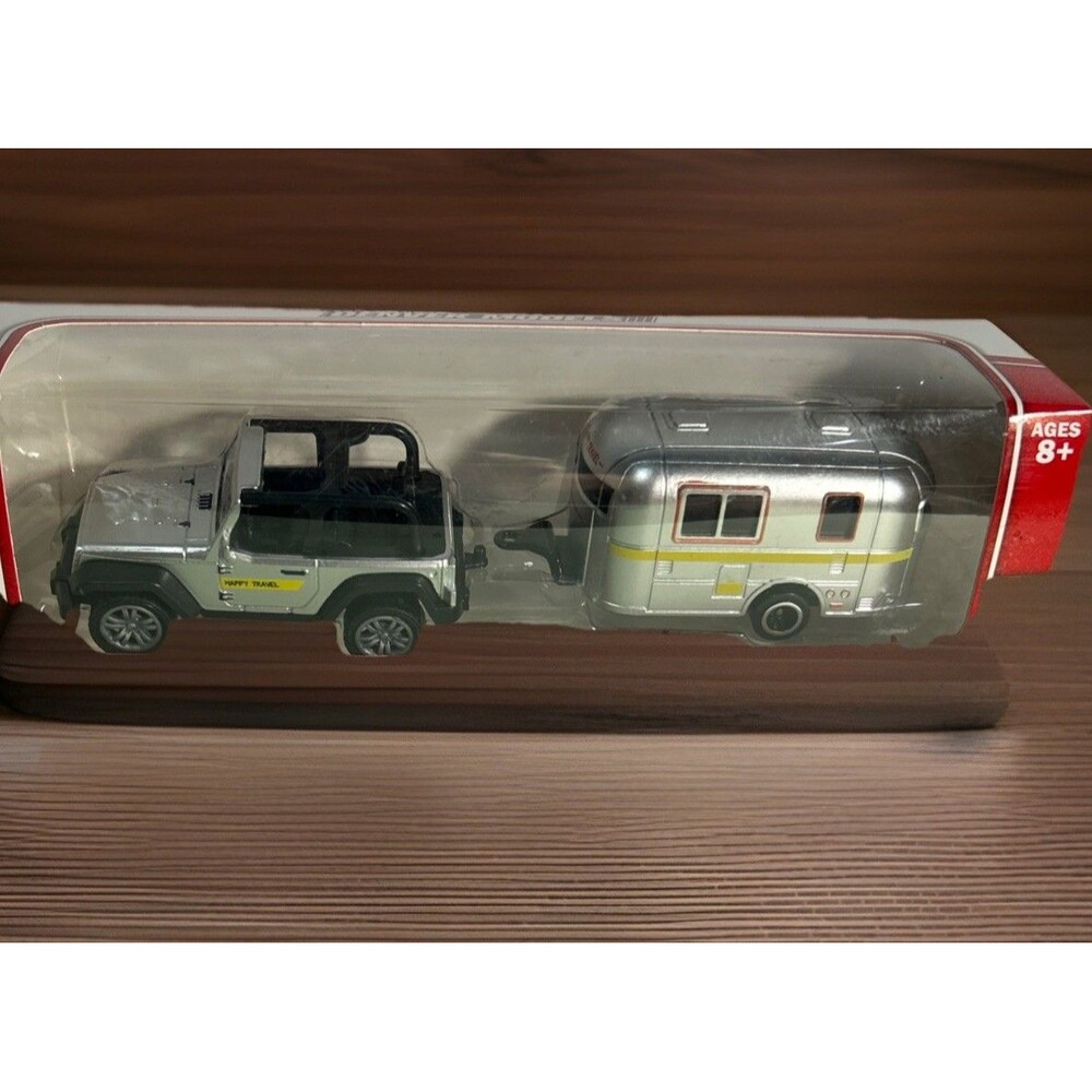 Silver Jeep w/Airstream-type Travel Trailer 2026 Issues New In Package - Picture 2 of 6